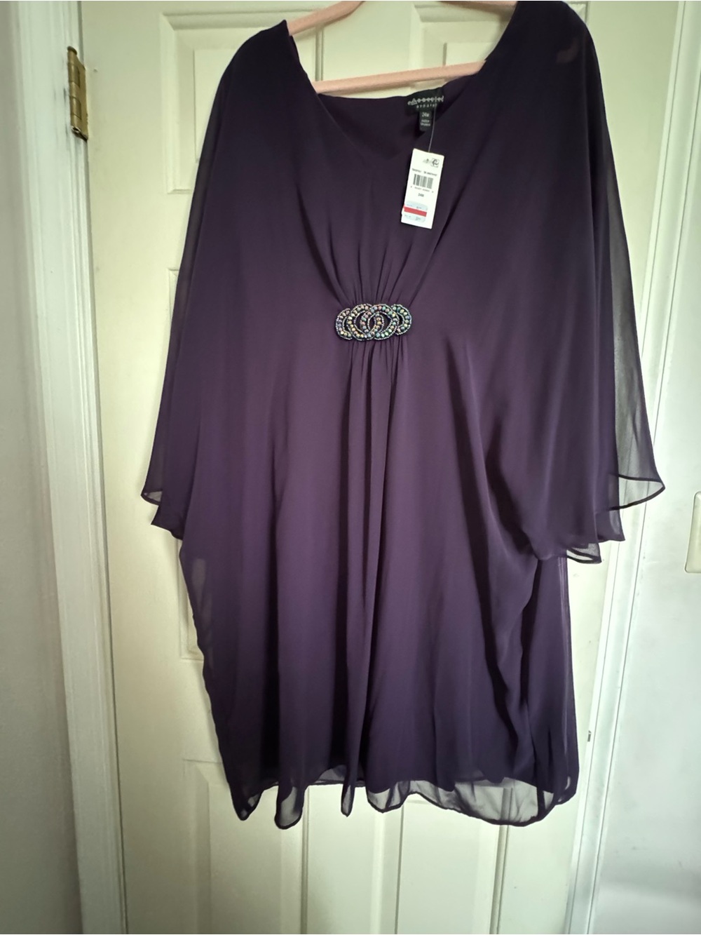 Connected Women’s Purple Dress, Size 24, NWT
